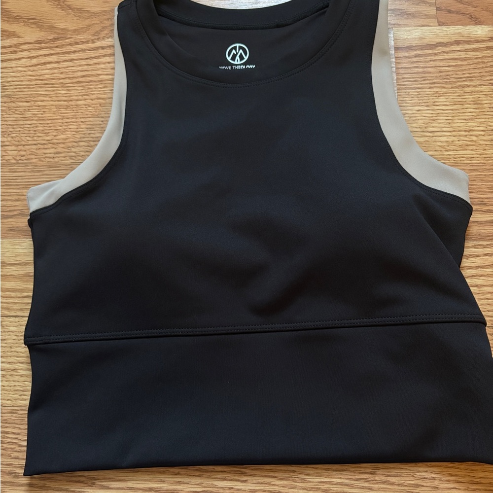 Black and Tan Athletic Tank Top